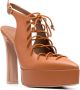 Malone Souliers Alessandra 130mm leather pumps Brown - Thumbnail 2