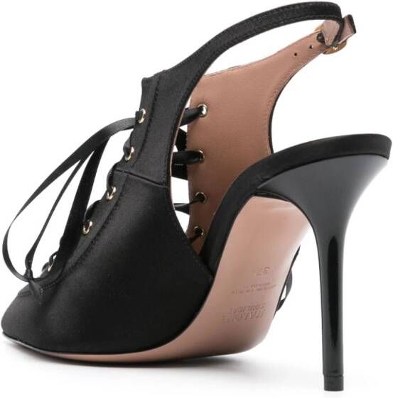 Malone Souliers Alessandra 85mm lace-up pumps Black