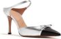 Malone Souliers Blythe 80mm leather mules Silver - Thumbnail 1