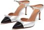 Malone Souliers Blythe 80mm leather mules Silver - Thumbnail 4