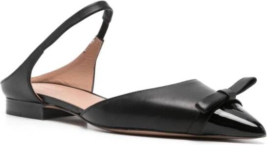 Malone Souliers bow-detail leather ballerina shoes Black