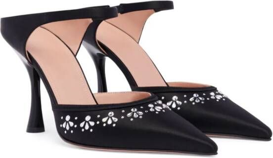 Malone Souliers Cassie 90mm crystal-embellished pumps Black