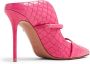 Malone Souliers embossed crocodile-effect leather mules Pink - Thumbnail 3