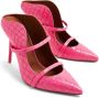 Malone Souliers embossed crocodile-effect leather mules Pink - Thumbnail 4
