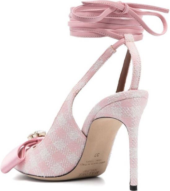 Malone Souliers Emily 95mm bow-detail pumps Pink