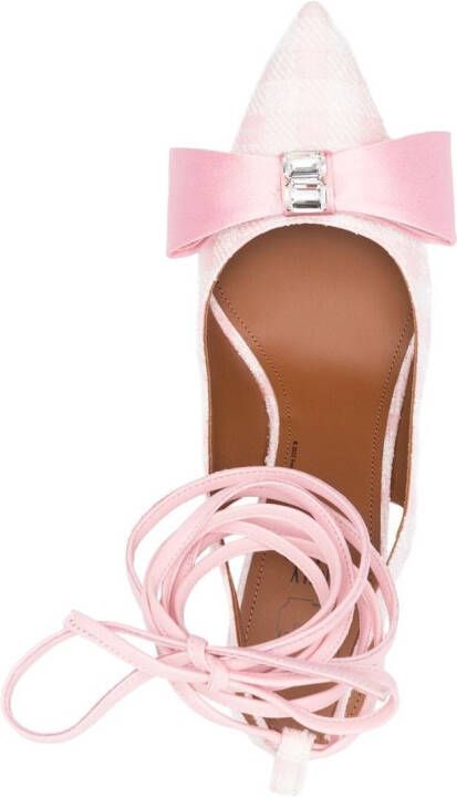 Malone Souliers Emily 95mm bow-detail pumps Pink