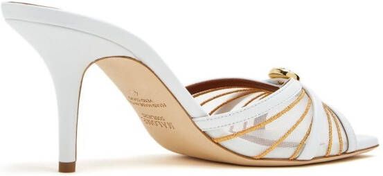 Malone Souliers engraved-detail 70mm mule sandals White