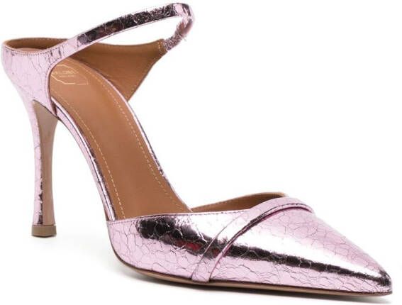 Malone Souliers Frankie 85mm denim sandals Pink