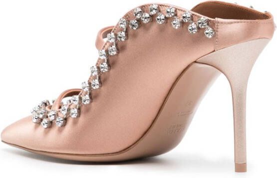 Malone Souliers Gala 100mm crystal-embellished mules Pink