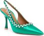 Malone Souliers Giselle 90mm crystal-embellished pumps Green - Thumbnail 2