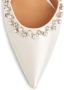 Malone Souliers Gwyn crystal-embellished satin mules White - Thumbnail 4