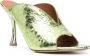 Malone Souliers Henri mirrored 90mm leather mules Green - Thumbnail 2