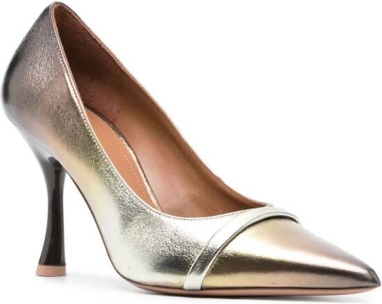 Malone Souliers Jhene 95mm leather pumps Gold
