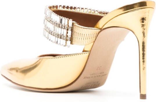 Malone Souliers Jolie 90mm leather mules Gold