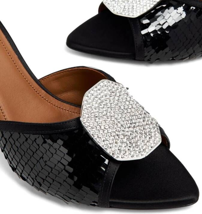 Malone Souliers Josia 90mm crystal-embellished mules Black