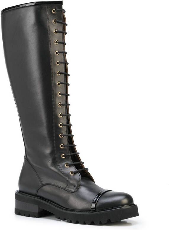 Malone Souliers lace-up knee-length boots Black