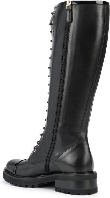 Malone Souliers lace-up knee-length boots Black