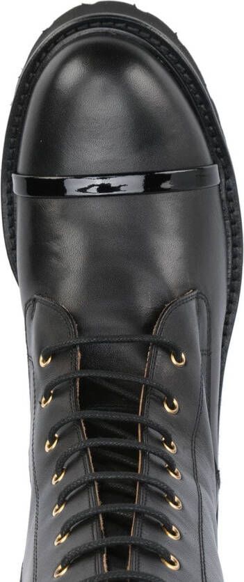 Malone Souliers lace-up knee-length boots Black