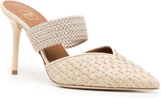 Malone Souliers Maisie 85mm woven mules Brown