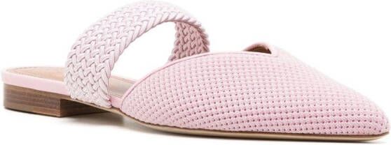 Malone Souliers Maisie pointed-toe mesh mules Pink
