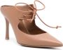 Malone Souliers Marcia 90mm lace-up leather mules Neutrals - Thumbnail 2