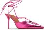 Malone Souliers Marianna 85mm embossed lizard-skin pumps Pink - Thumbnail 2