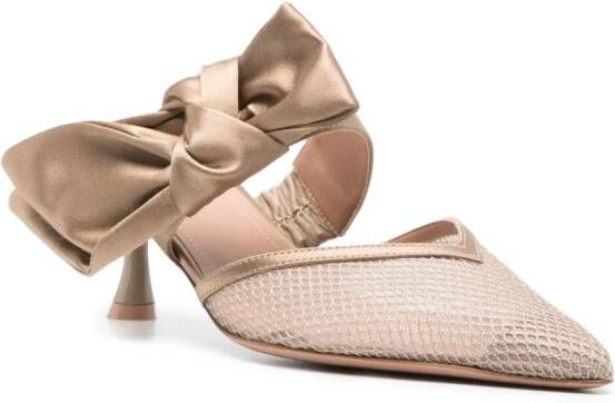 Malone Souliers Marie 45mm bow mules Neutrals