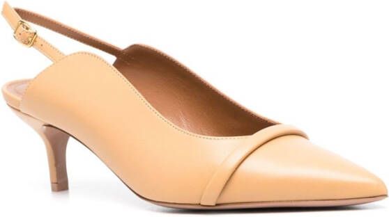 Malone Souliers Marion 45mm leather slingback pumps Neutrals