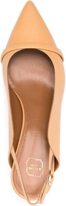 Malone Souliers Marion 45mm leather slingback pumps Neutrals