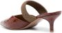 Malone Souliers Masie 45mm embossed-effect patent mules Brown - Thumbnail 3
