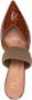 Malone Souliers Masie 45mm embossed-effect patent mules Brown - Thumbnail 4