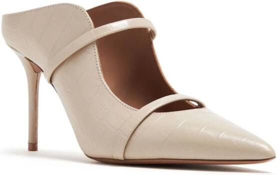 Malone Souliers Maureen 100mm leather mules Neutrals
