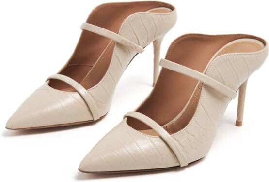 Malone Souliers Maureen 100mm leather mules Neutrals