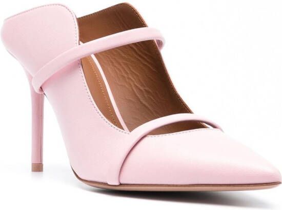 Malone Souliers Maureen 100mm leather mules Pink