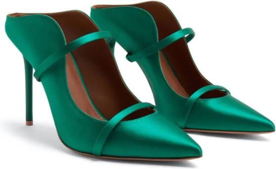 Malone Souliers Maureen 100mm leather pumps Green