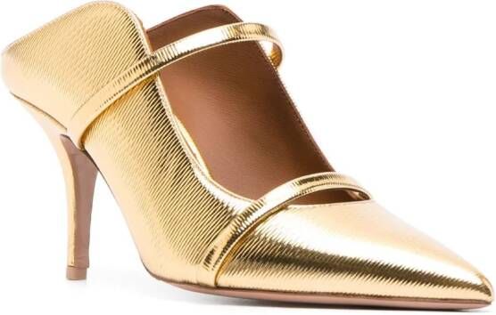 Malone Souliers Maureen 70mm leather mules Gold
