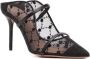 Malone Souliers Maureen 85mm floral-embroidered pumps Black - Thumbnail 2