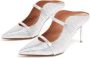 Malone Souliers Maureen 85mm leather mules Silver - Thumbnail 4