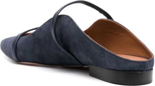 Malone Souliers Maureen flat suede mules Blue
