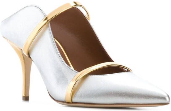 Malone Souliers Maureen 90 mm mules Silver - Picture 2