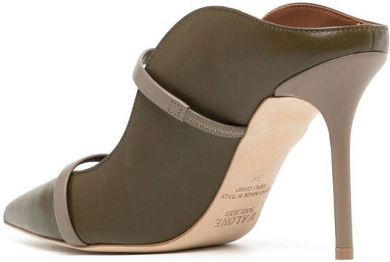 Malone Souliers Maureen pointed leather mules Green