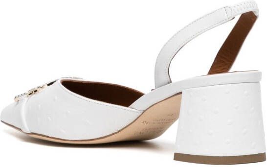 Malone Souliers Misha buckled leather pumps White