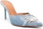 Malone Souliers Missy 100mm pointed-toe mules Blue - Thumbnail 2