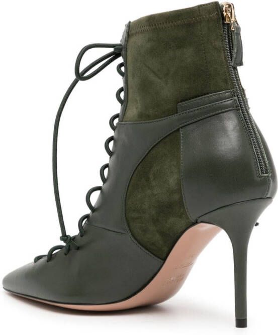 Malone Souliers Montana 85mm panelled lace-up boots Green