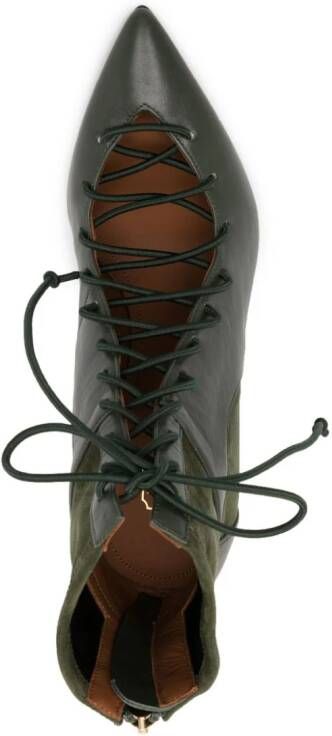 Malone Souliers Montana 85mm panelled lace-up boots Green