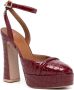 Malone Souliers Mora 140mm crocodile-embossed effect pumps Red - Thumbnail 2