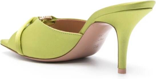 Malone Souliers Patricia 70mm satin mules Green