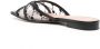 Malone Souliers Perla floral-embroidered mesh slides Black - Thumbnail 3