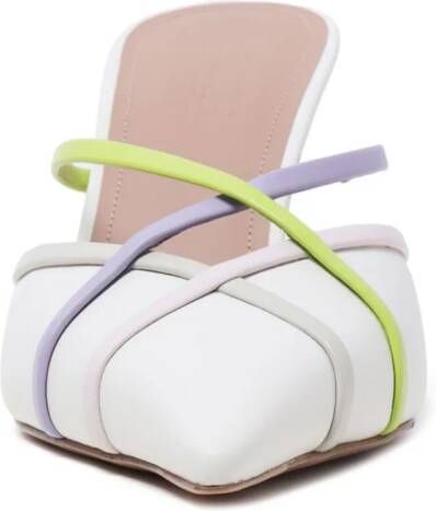 Malone Souliers pointed-toe leather mules White