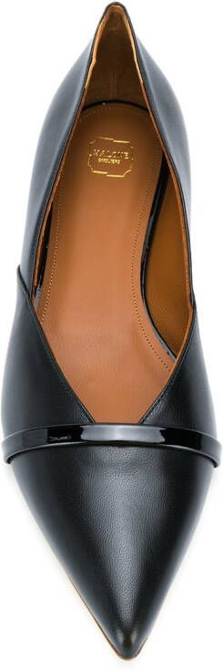 Malone Souliers pointed-toe leather pumps Black